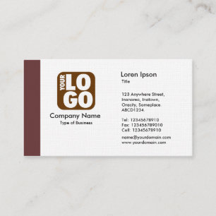 Tarjeta De Visita Borde (logotipo) - Marrón