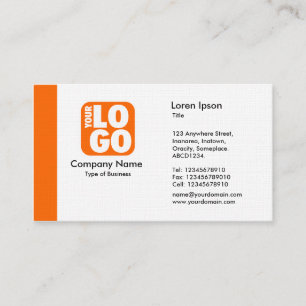 Tarjeta De Visita Borde (logotipo) - Naranja