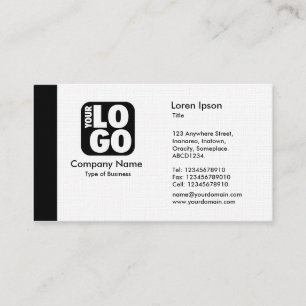 Tarjeta De Visita Borde (logotipo) - Negro