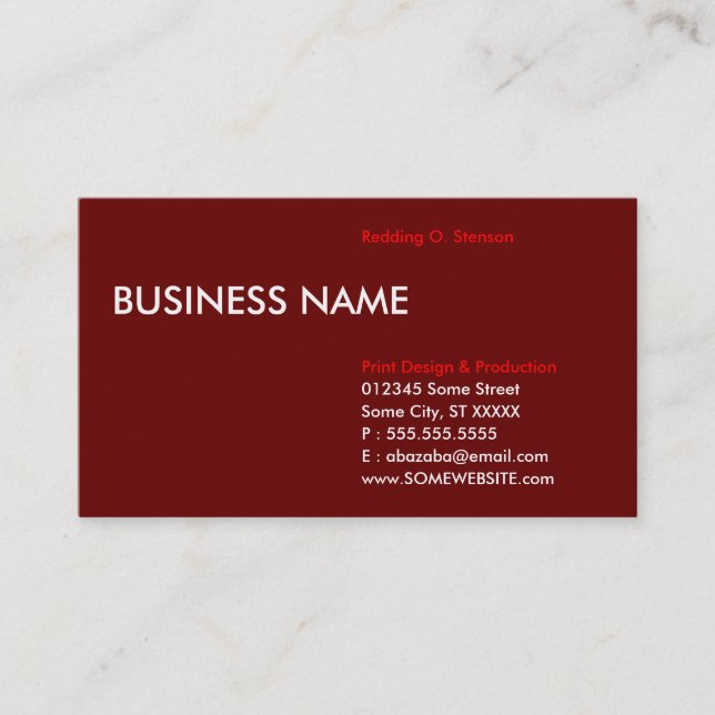 Tarjeta De Visita borde marrón (Anverso)