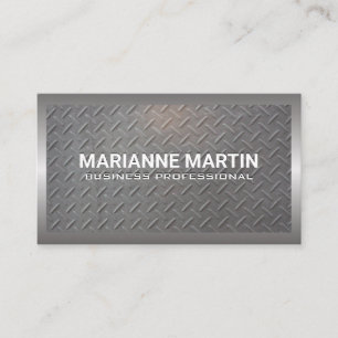 Tarjeta De Visita Borde plateado de aluminio metalizado   Patrón de