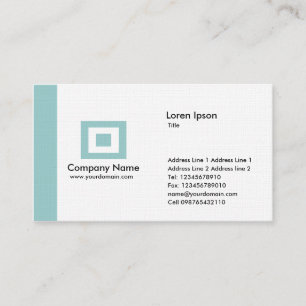 Tarjeta De Visita Borde - Verde azul claro