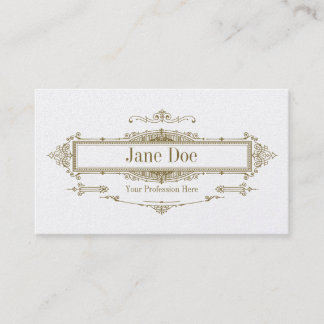 Tarjeta De Visita Bordes florales elegantes, oro premium