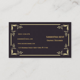 Tarjeta De Visita Borgoña de moda elegante