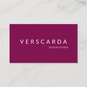 Tarjeta De Visita Borgoña Vino Rojo Negrita Diseño Estudio Belleza