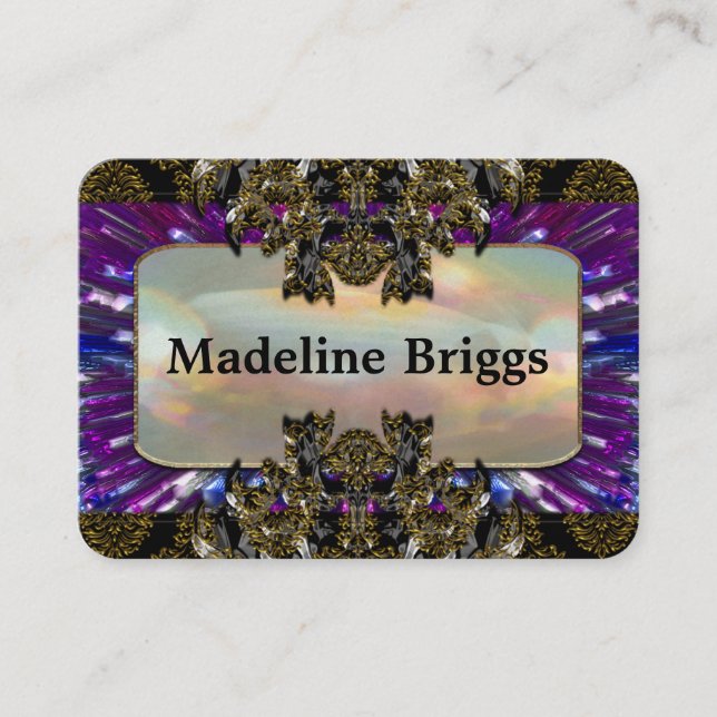 Tarjeta De Visita Borpuff 2.5" Elegante Profesional (Anverso)