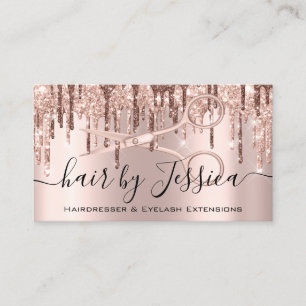 Tarjeta De Visita Borradores de Rosa de las tijeras de la peluca est