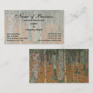 Tarjeta De Visita Bosque de abedules de Gustav Klimt, Simbolismo vin