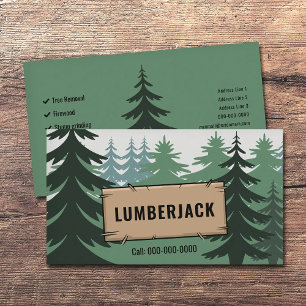 Tarjeta De Visita Bosque de Abetos - Servicios de Leñador