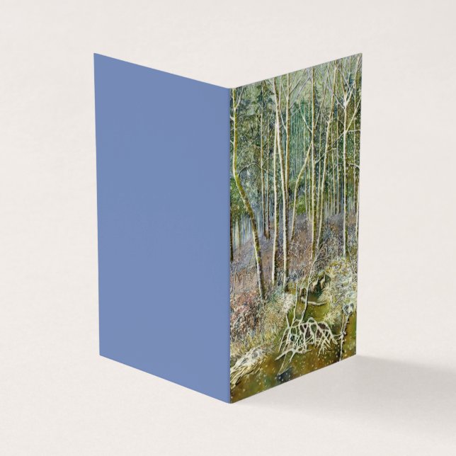Tarjeta De Visita bosque de invierno (Exterior)