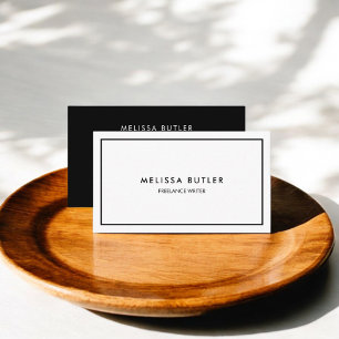 Tarjeta De Visita Bosque de lujo profesional Minimalista blanco negr