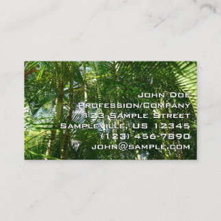 Tarjeta De Visita Bosque de palmeras Naturaleza tropical