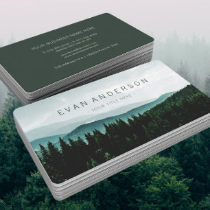 Tarjeta De Visita Bosque de pinos de la cordillera