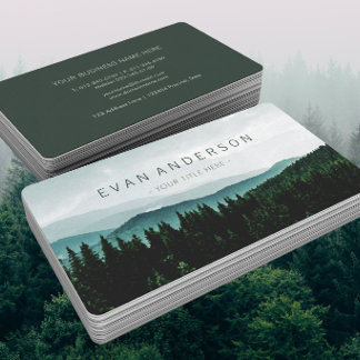 Tarjeta De Visita Bosque de pinos de la cordillera