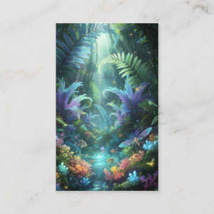 Tarjeta De Visita Bosque Encantado Bioluminiscente Selva Mágica