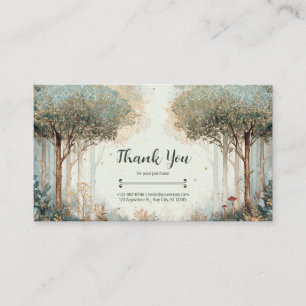 Tarjeta De Visita Bosque Encantado Caprichoso y Etéreo