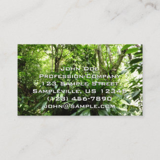 Tarjeta De Visita Bosque lluvioso dominicano I Naturaleza tropical v