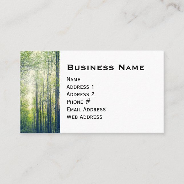 Tarjeta De Visita Bosque místico (Anverso)