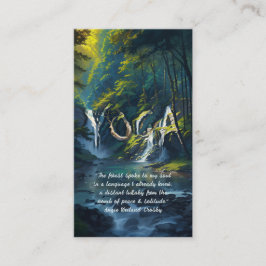 Tarjeta De Visita Bosque natural YOGA texto oculto Reiki citas maest