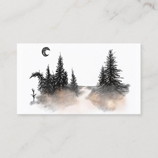 Tarjeta De Visita bosque polvoriento (Anverso)