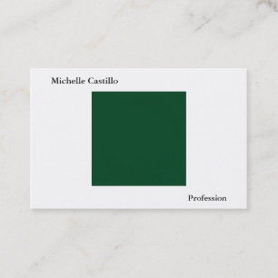 Tarjeta De Visita Bosque Verde Blanco Minimalista Moderno Simple Lla