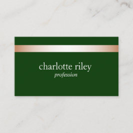 Tarjeta De Visita Bosque Verde Moderno Rosa Gold Strin Elegante 