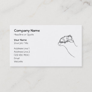 Tarjeta De Visita Bosquejo de la alpaca