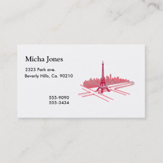 Tarjeta De Visita Bosquejo moderno de la torre Eiffel de París