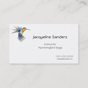 Tarjeta De Visita bosquejo pacífico de la acuarela del colibrí