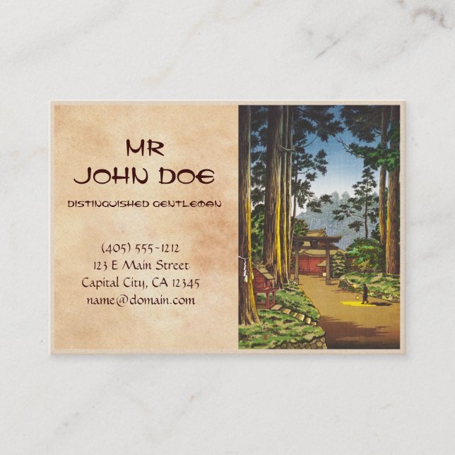 Tarjeta De Visita Bosquejos de Tsuchiya Koitsu de lugares famosos en (Anverso)