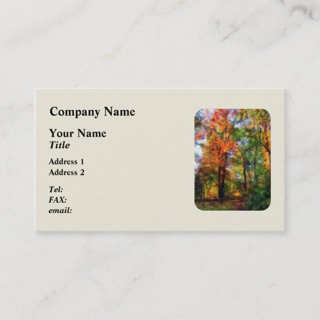 Tarjeta De Visita Bosques de otoño (Anverso)