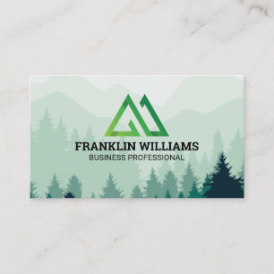 Tarjeta De Visita Bosques y cordilleras   Naturaleza