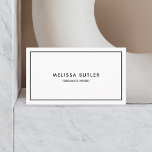 Tarjeta De Visita Boss Luxury Minimalist Professional Black White<br><div class="desc">In the world of networking, making a memorable first impression is imperative. Our minimalist-style business cards are designed to do just that, encapsulating professionalism and elegance in a sleek, simple design. Tailored for the discerning professional, these cards are a perfect fit for small business owners, consultants, attorneys, hair stylists, and...</div>