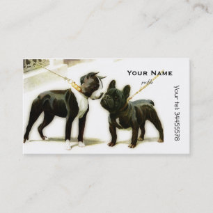 TARJETA DE VISITA BOSTON TERRIER&BULLDOG FRANCÉS