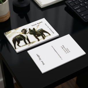 TARJETA DE VISITA BOSTON TERRIER Y BULLDOG FRANCÉS