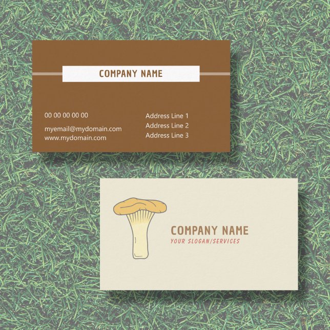 Tarjeta de visita Botanelle Chanterelle Mushroom (Botanical Chanterelle Mushroom Business Card)