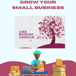 Tarjeta de visita Botánica de Valentine Love Couns