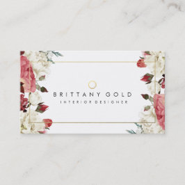 Tarjeta de visita botánica del interiorista de las