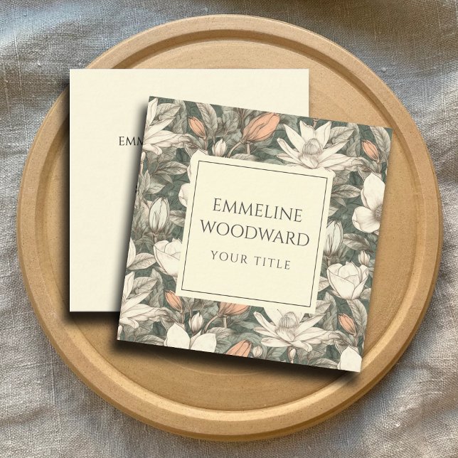 Tarjeta de visita botánica floral (Subido por el creador)