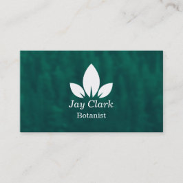 Tarjeta De Visita Botánico moderno profesional Verde y Blanco