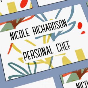 Tarjeta De Visita Botánicos brillantes Modernos Únicos