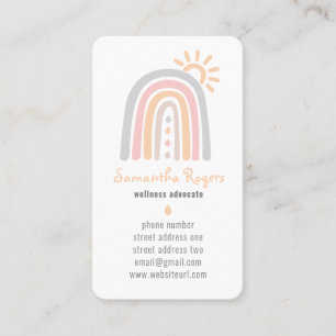 Tarjeta De Visita Botas de aceite esenciales del arcoiris Sunshine