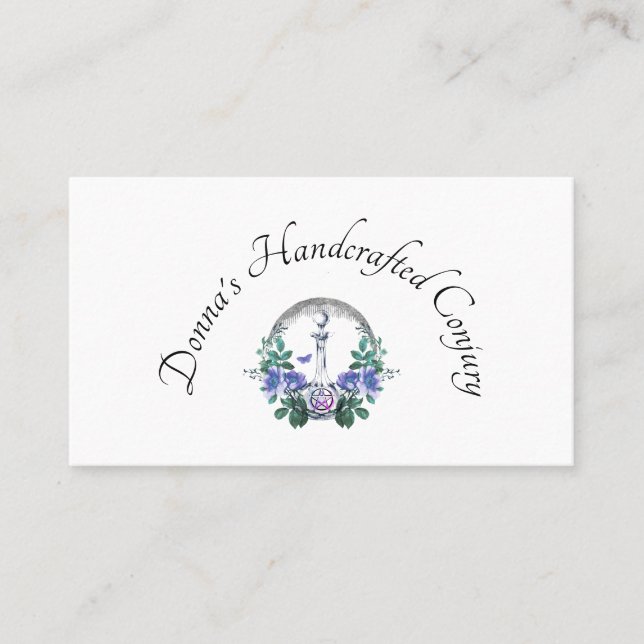 Tarjeta De Visita Botella artesanal de poción de conjuros (Anverso)