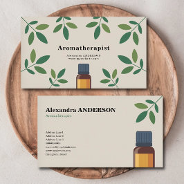 Tarjeta De Visita Botella de Aceite Esencial - Aromaterapeuta