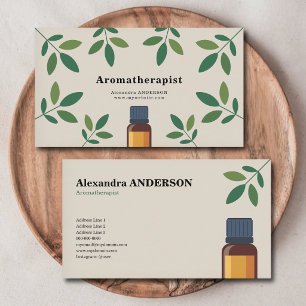 Tarjeta De Visita Botella de Aceite Esencial - Aromaterapeuta