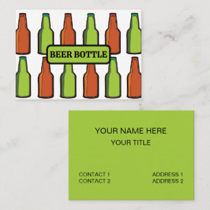 Tarjeta De Visita Botella de Cerveza Bebida Cervecería
