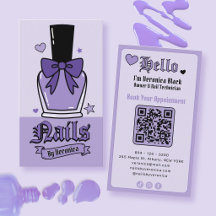Botella de esmalte de uñas púrpura Arco Salón de u