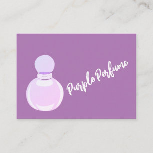 Tarjeta De Visita Botella de perfume púrpura