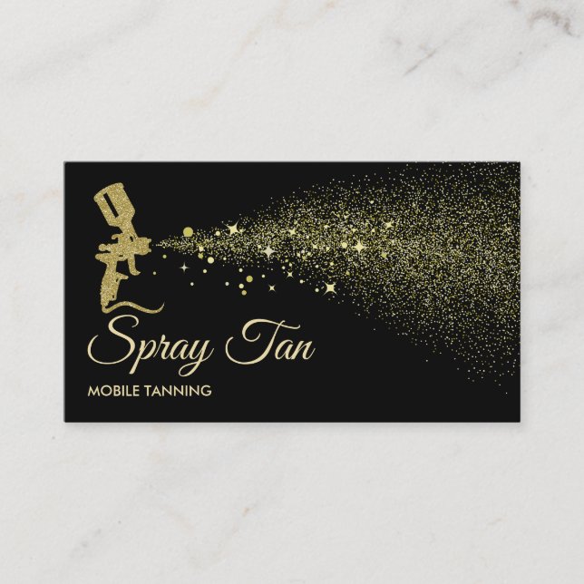 Tarjeta De Visita Botella de spray bronceador (Anverso)