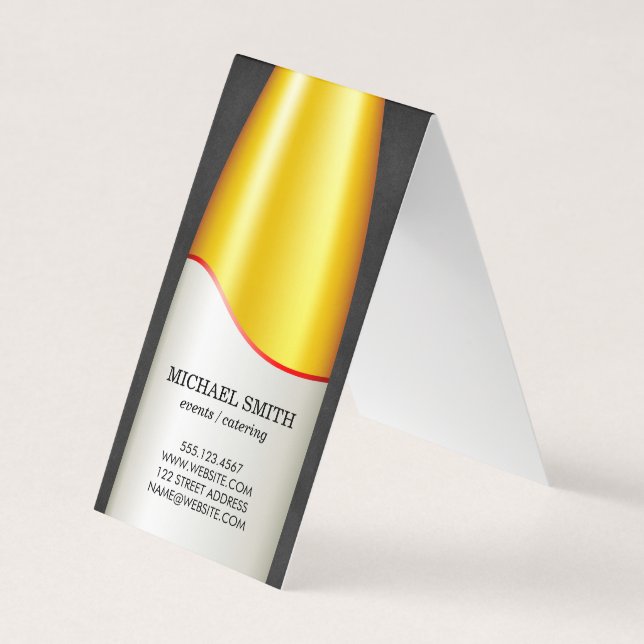 Tarjeta De Visita Botella de vino (Anverso)